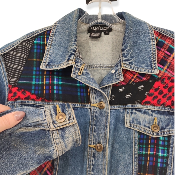 Vintage Patchwork Denim Jacket Carol Little - Picture 3 of 5
